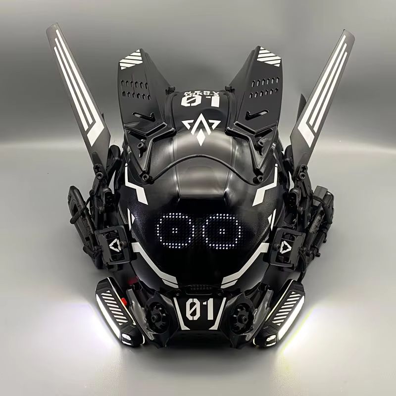 Cosplay Prop Display - Topeng Cosplay Cyberpunk Mech Soldier dengan