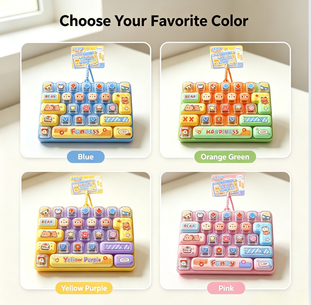 Cosplay Fire Prop - Gantungan Kunci Fidget Keycap Warna-warni Lucu