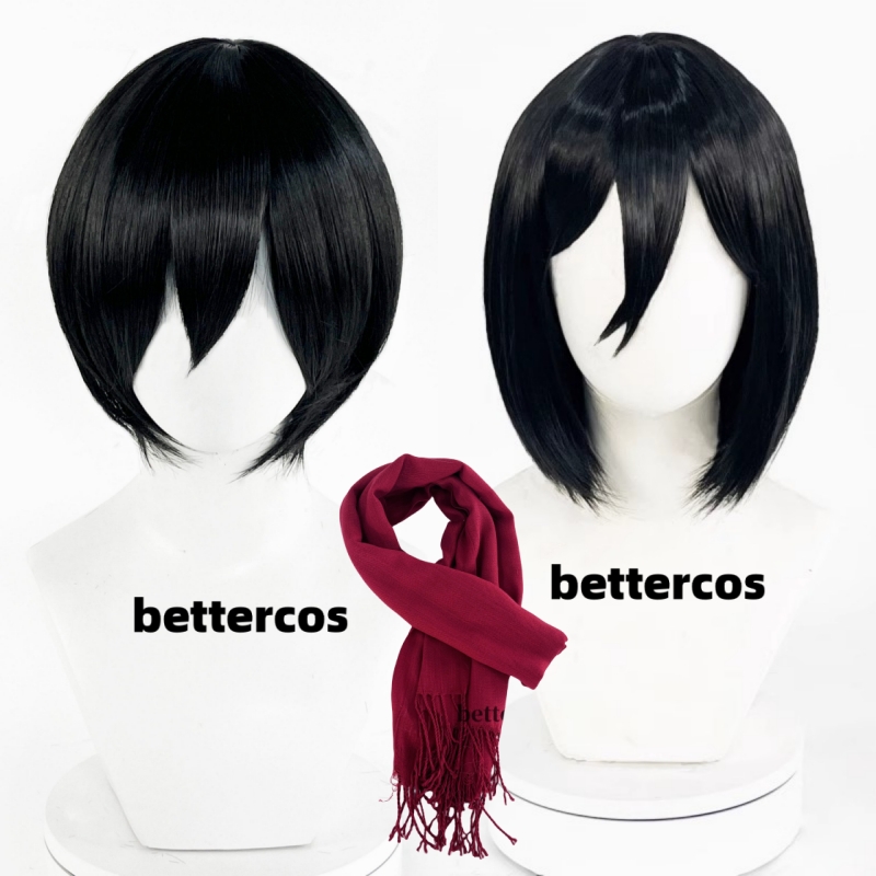 Ak47 Cosplay Prop - Wig Cosplay Anime Mikasa Ackerman kualitas