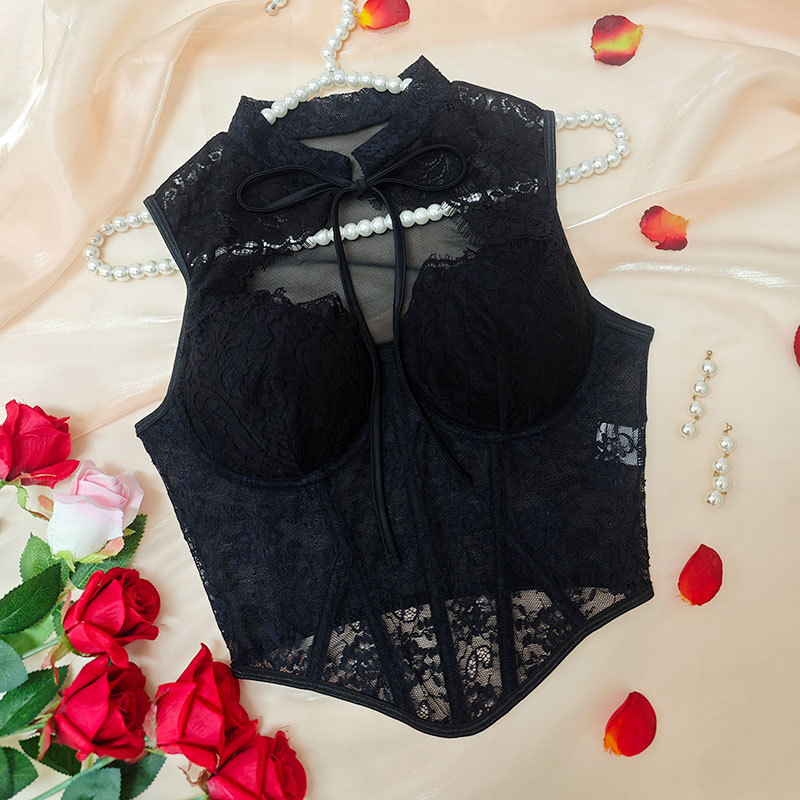 Korset Renda Warna Hitam Model - Boning Corset Steel ulasan dan harga