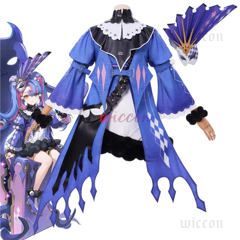 Roccia Kostum Cosplay Wig Gaun - Cosplay Floating Prop ulasan dan harga