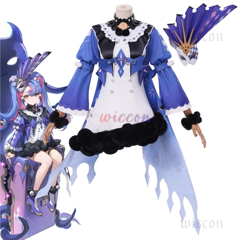 Roccia Kostum Cosplay Wig Gaun - Cosplay Floating Prop ulasan dan harga