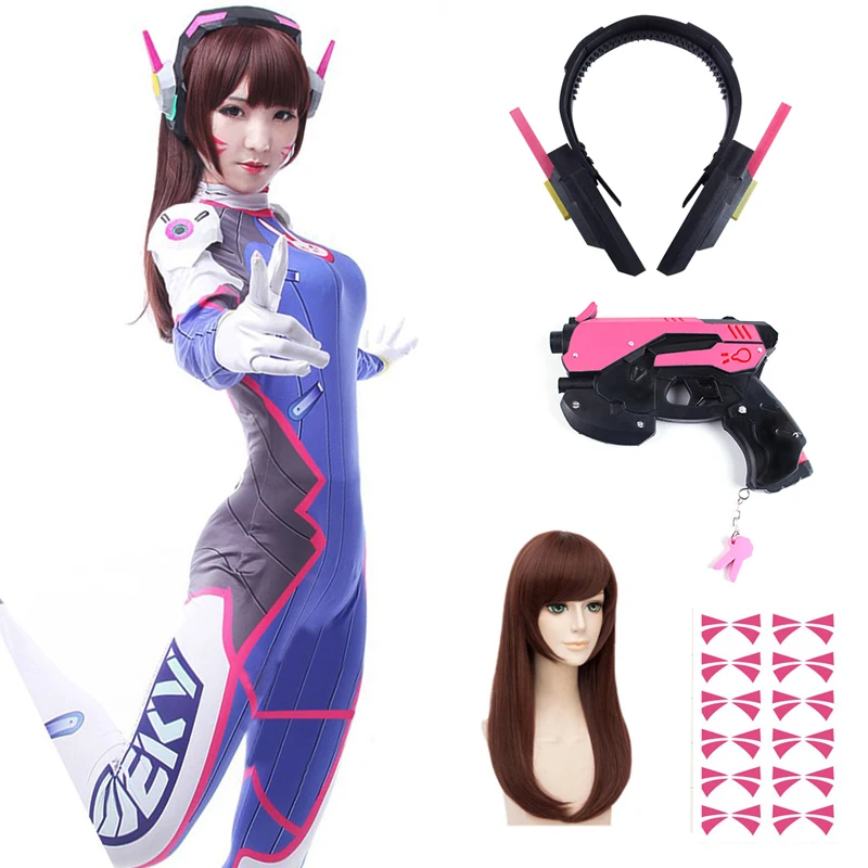 Anime wanita Jumpsuit ketat Dv - Dva Cosplay Prop ulasan dan harga