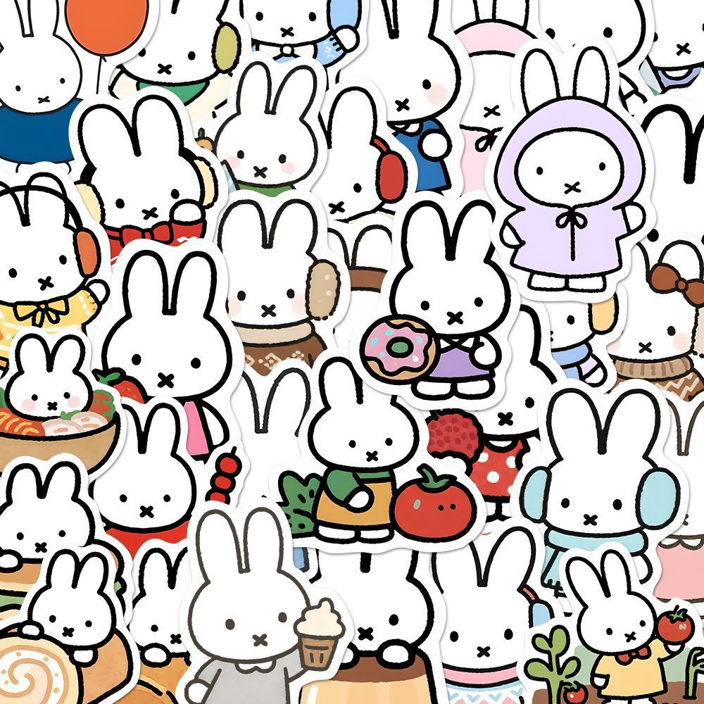 80 Buah Stiker Lucu Miffy Kawa - Cosplay Floating Prop ulasan dan harga