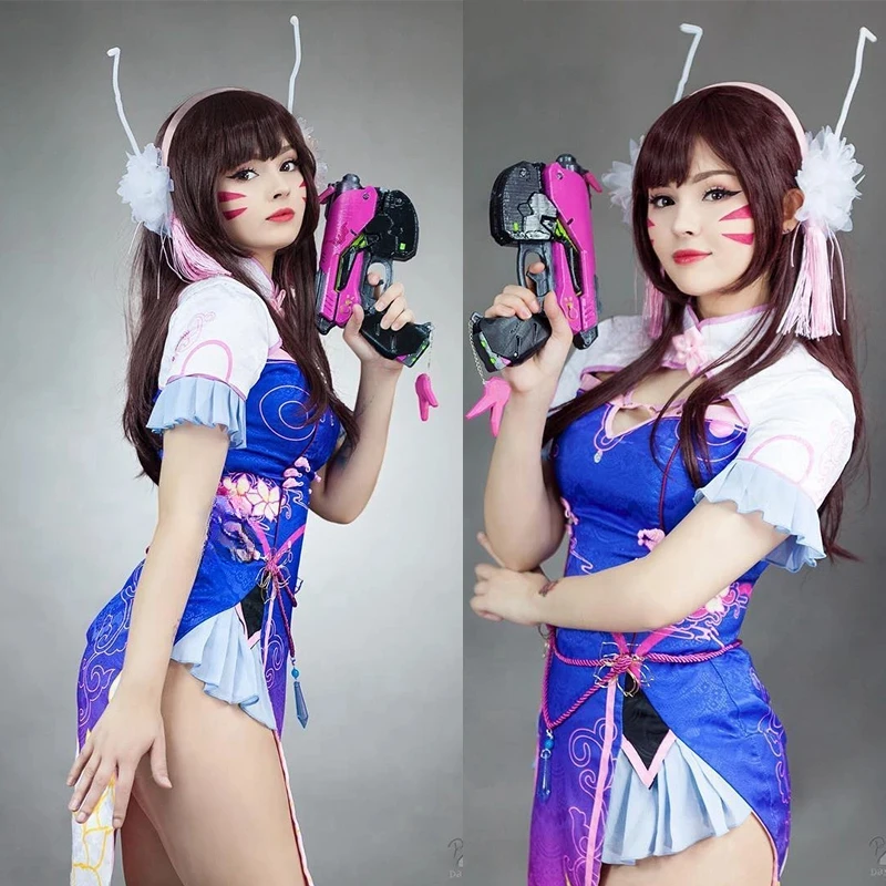 Wig Cosplay Game ROLECOS OW D. - Dva Cosplay Prop ulasan dan harga