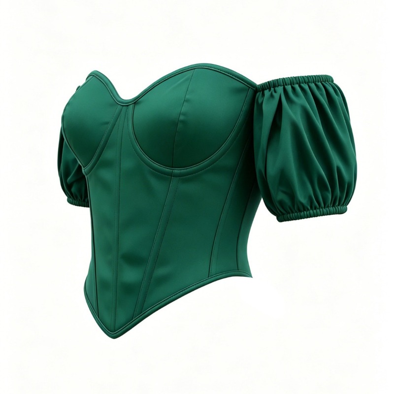 Atasan Korset Satin Hijau Seks - Boning Corset Steel ulasan dan harga