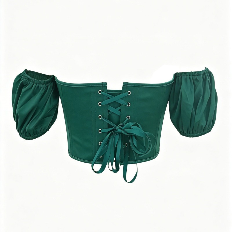 Atasan Korset Satin Hijau Seks - Boning Corset Steel ulasan dan harga
