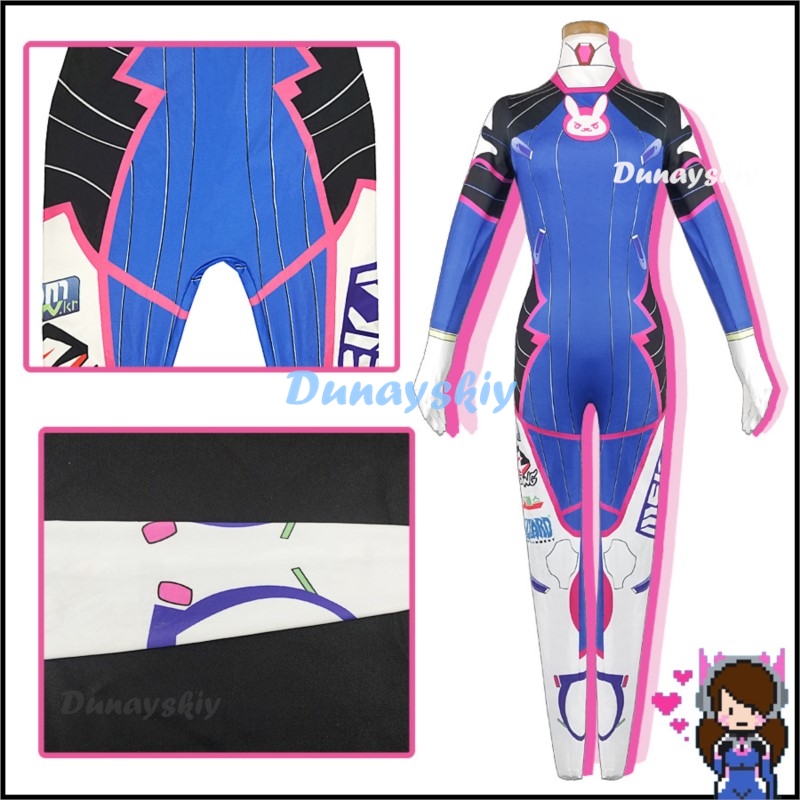 Anime wanita Jumpsuit ketat Dv - Dva Cosplay Prop ulasan dan harga